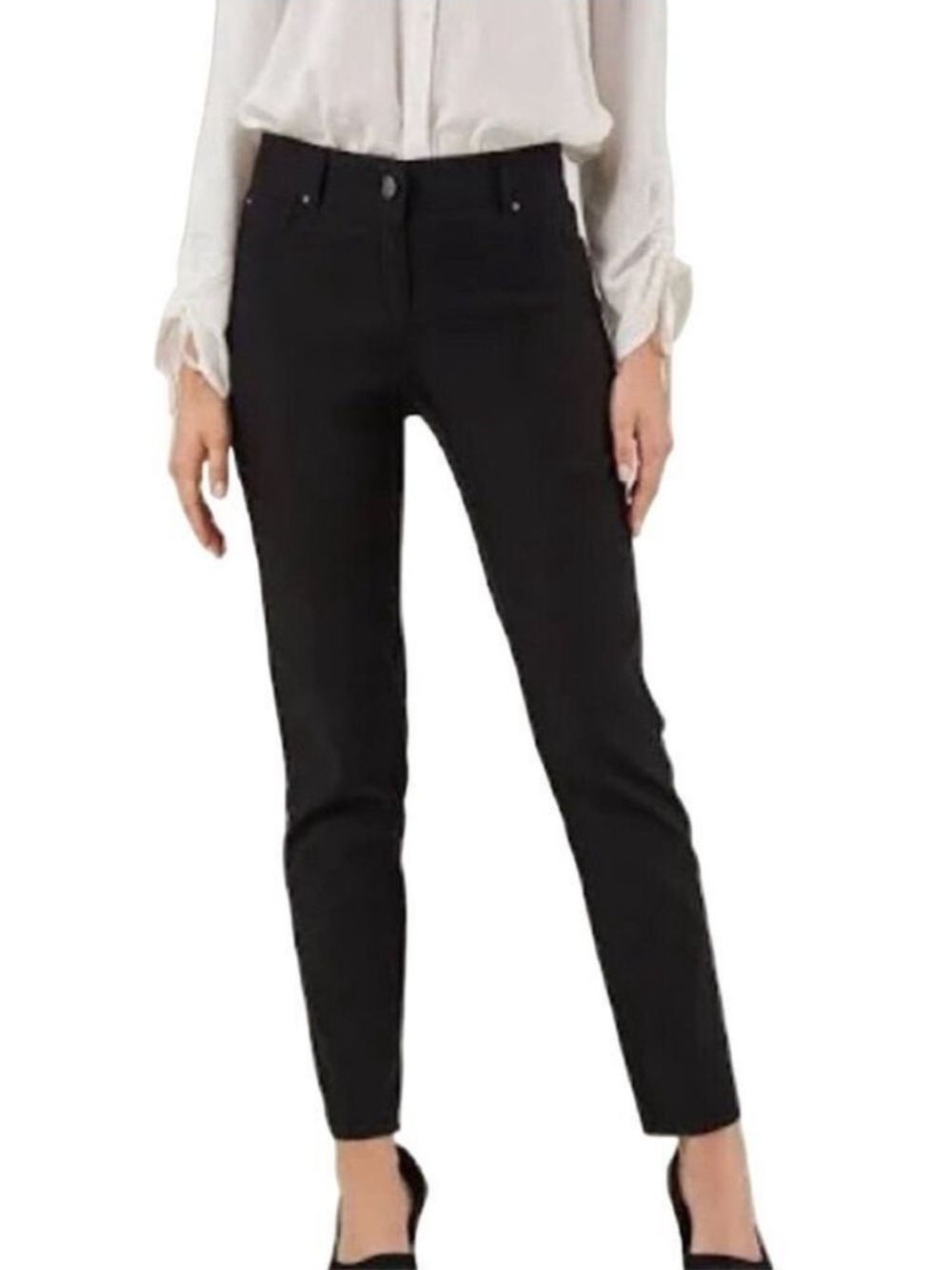89th + Madison Black Straight Leg Millennium Stretch Pants Size 10